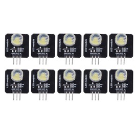 10Pcs LED Module 10mm 3.3V‑5V Decorative Light Board Chip Bulb for Home Decoration MRB050D White