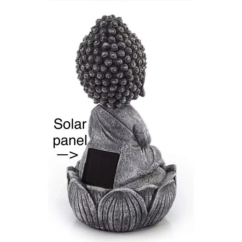 VP Home Zen Buddha Statue Solar Powered LED Garden Pathway