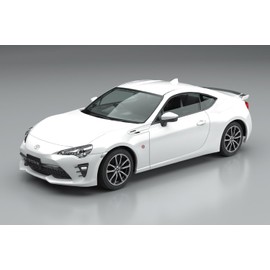 Aoshima Bunka Kyozai 1/32 Easy Plastic Snap Kit No.08-CW Toyota 86 Crystal White Pearl Color Coded Plastic Model (Automotive)