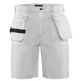 Blaklader Men's Painter Durable Lightweight White Cotton Work Shorts, 34