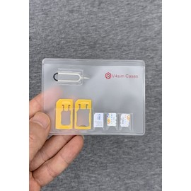 [Anti-Lost SIM Card Case Holder Thinner Than Credit Cards] Conversion Adapter Ejector Pin Set of 4 Black