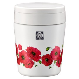 TIGER MCL-T030WF Vacuum Insulated Food Jar, 10.1 fl oz (300 ml), Web Exclusive, 100th Anniversary Model, Retro Pattern, Poppy