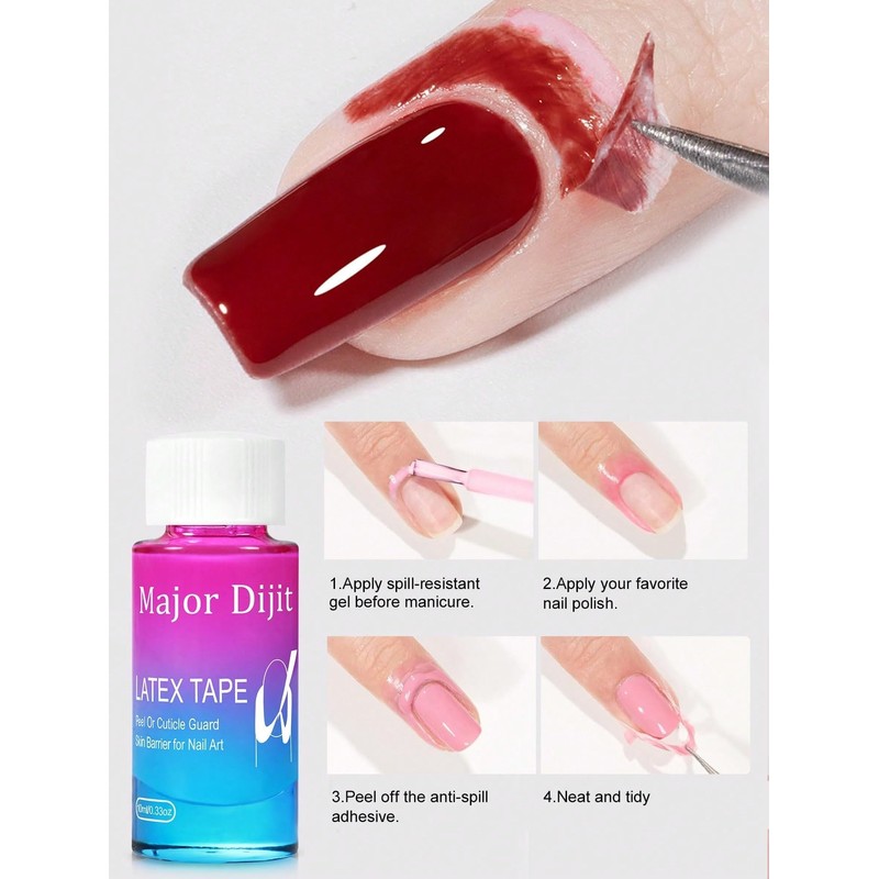 Major Dijit Liquid Latex Tape Peel Off Nail Latex Gel