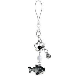 CasaPopz Black Shark Phone Charms, Whale Shark Keychain, Blue Ocean Phone Charms for Bag Keychain Camera Decor