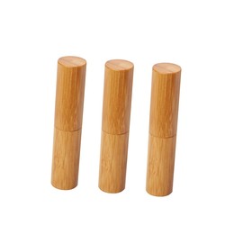 TOVINANNA 3pcs Lip Balm Tube with Caps Lip Gloss Containers Lip Balm Container Bamboo Lipstick Tube DIY Lipstick Container Lip Gloss Wand Tubes Mini Lipsticks Lipstick Holder Lipstick Tubes