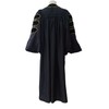 Grad Days Doctoral Gown Unisex Deluxe Black Trim Gold Piping