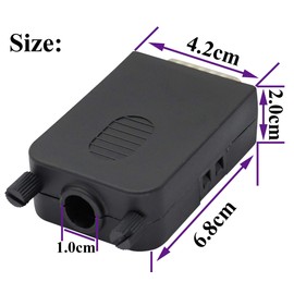 AAOTOKK DB15 Screw Terminal Block Adapter D-SUB 15 Pin 2 Row DB15 Male to 16 Pin/Way Female Serial Terminal Breakout Board Connector Signal Module with case (2Pcak/Male)