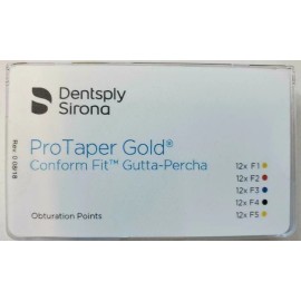 Dentsply Protaper Gold F1-F5 Assorted Gutta Percha Points Dentsply Tulsa Box of 60