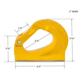 Mytee Products 8 Ton Weld on Anchor Hook G80 Wrecker Tow Truck Rotator Rollback 17600 Load Limit (2 Pack)