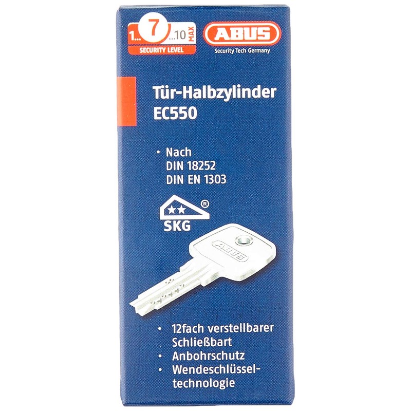 ABUS Half Cylinder Lock, LG 30/10 mm with 3 Keys,