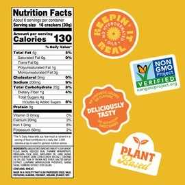 Back To Nature Crispy Wheat Crackers, Dairy Free, Non GMO, 6.5 Ounces (Pack Of 6)