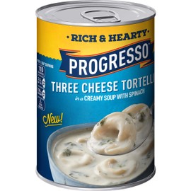 Progresso Rich & Hearty, Three Cheese Tortellini 12 Cans, Soup, 18.5 oz