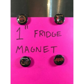 Big Four Thrash Metal 1" Refrigerator Magnet Set Slayer Metallica Megadeth
