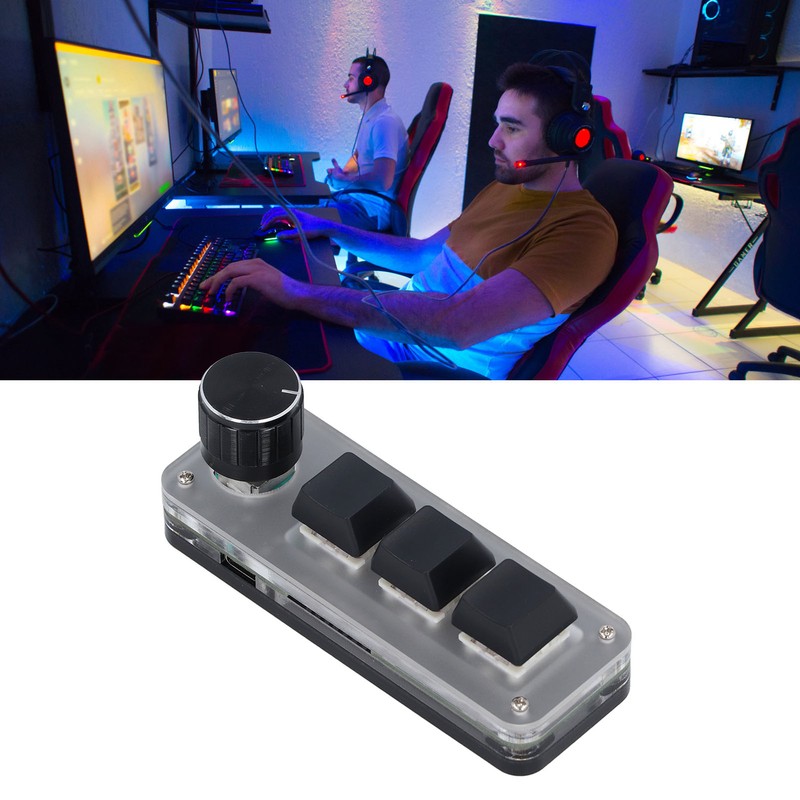 Custom Keypad 3 Key 1 Knob Mini Mechanical Keypad with