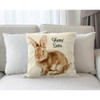 Moslion Rabbit Pillow Cover Cute Animal Sketch Bunny Quote Happy