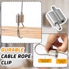 Hordion 8-Pack Wire Rope Cable Clamps, 1/16" (1.5-2mm) Adjustable Two-Way