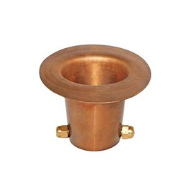 Monarch Rain Chains 25034 Pure Copper Gutter Adaptor with Brass Bolt for Rain Chain Installation, Large Adapter