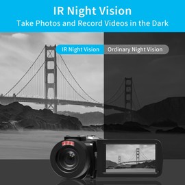 MURAUX Video Camera, Full HD 1080P 30MP Camcorder with Infrared Night Vision, 18X Digital Zoom, 3.0" LCD Screen, Vlogging Camera for YouTube, with Remote Control and 2 Batteries