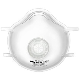 MAGID N95 Respirator Masks with Metal Nose Clips & Latex-Free Elastic Headbands, Triple Layer Construction, Cup Style with Valve (Medium) - 10 Respirators (20180021VN95)