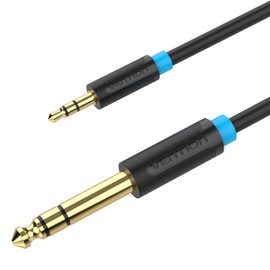 VENTION 3.5 mm Jack to 6.35 mm Stereo Jack Cable, 6.35 mm 1/4 Inch to 3.5 mm 1/8 Inch Aux Adapter Male to Male for Laptop, Speaker, Amplifier, Bass, Mixer - 5 m