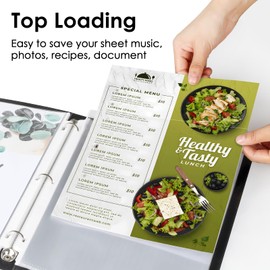 KTRIO Heavyweight Sheet Protectors 8.5 x 11 inch, 3 Mil Clear Page Protectors for 3 Ring Binder, Plastic Sleeves for Binders, Top Loading Paper Protector Letter Size, 30 Pack