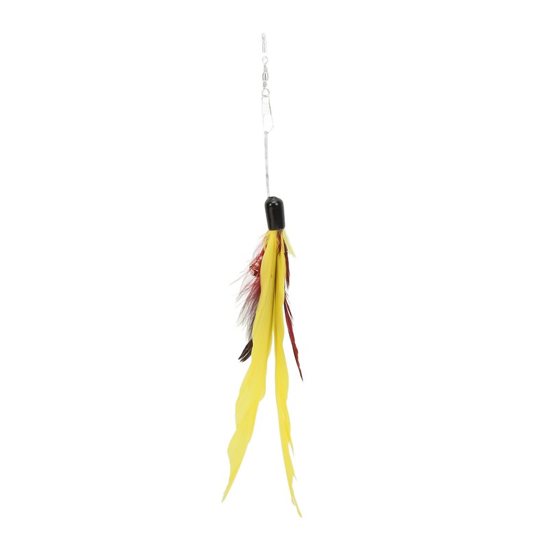 9pcs Cat Feather Wand Toy 3 Sections Retractable Cat Interactive