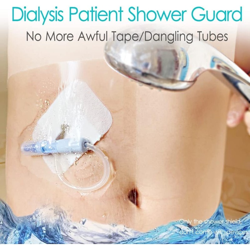 10.2"x10.2" Waterproof Dialysis Catheter Shower Cover Chest Port Shield Protector