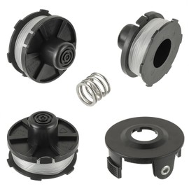 JAMHER 3 Stücke Fadenspulen für Makita 196146-9/195858-1, Länge 8m, Ø1,60mm für Rasentrimmer 18V DUR181Z, DUR181RF, DUR181 mit Spulenabdeckung(3 Spulen+1 Kappe+1 Frühling)