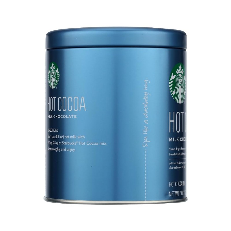 Starbucks Milk Chocolate Cocoa Tin, 7 Ounce (Pack of 3)
