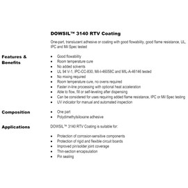 Dow 3140 Epoxy RTV Coating 100ml [3.38 Oz] Tube Silicone Adhesive Sealant by Laoneer