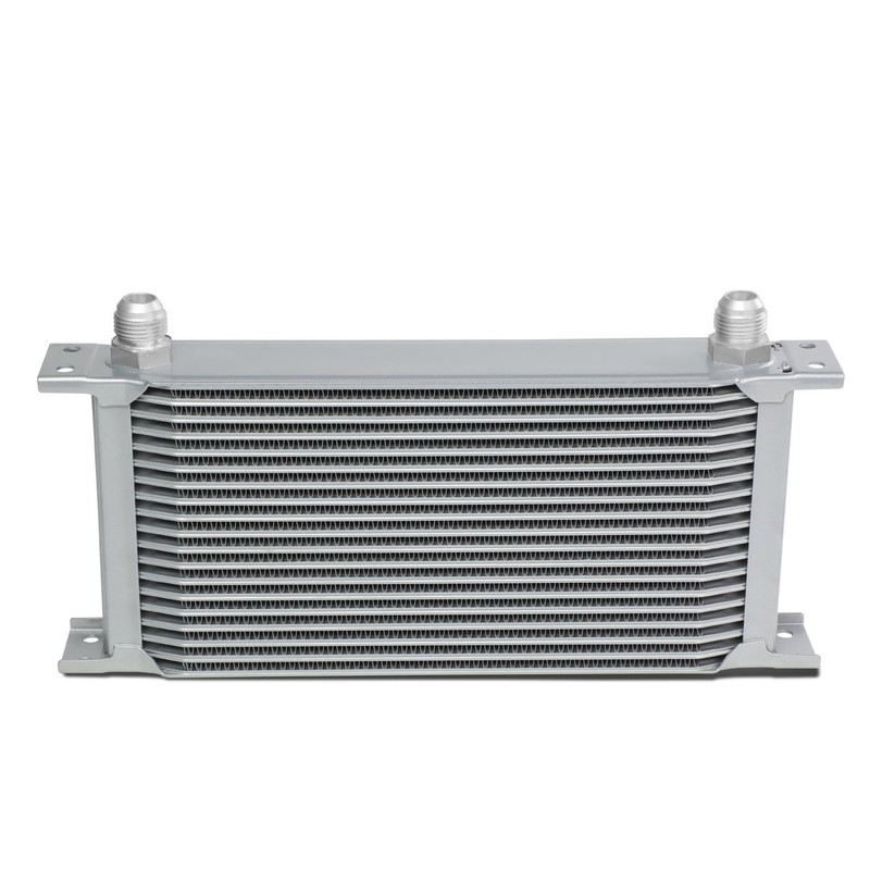 Auto Dynasty Universal Silver Aluminum 19-Row Engine Oil Cooler +