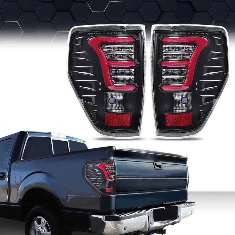 PIT66 LED Tail Lights,Compatible with Ford F150 2009-2014 Rear Taillights