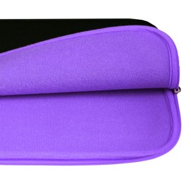 Emartbuy Jet Black/Purple Water Resistant Neoprene Soft Slim Zip Case Cover Sleeve Pouch 11.6-12.7 Inch Compatible With Selected Devices Listed Below