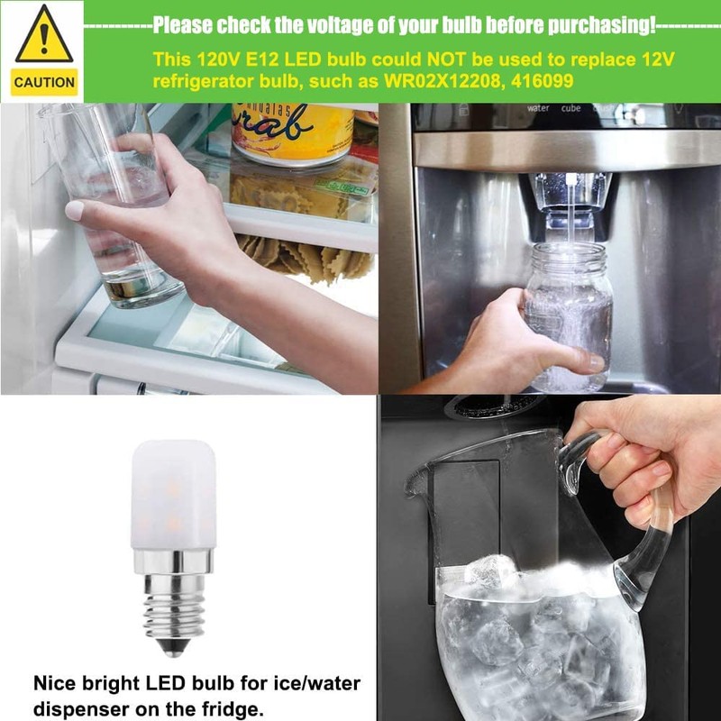 Makergroup E12 LED Light Bulbs for Dryer Refrigerator Water Dispenser