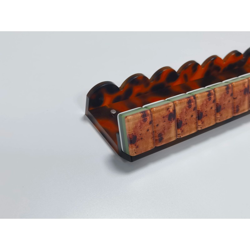 American Mahjong Acrylic Rack with Wavy Slots Clear Durable Tile