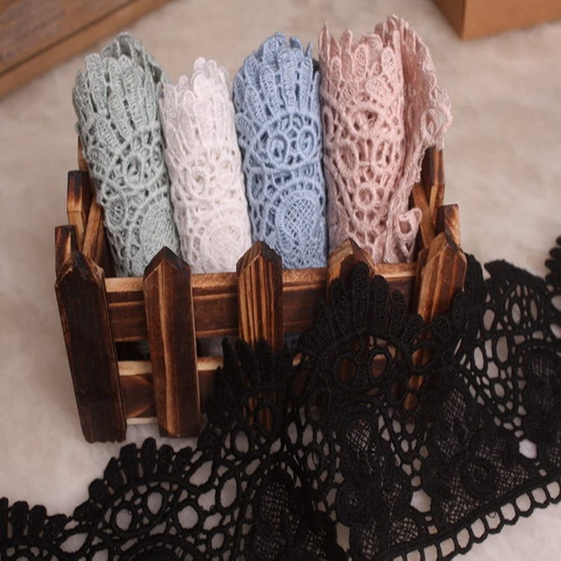9CM Width Europe Crown Pattern Inelastic Embroidery Lace Trim,Curtain Tablecloth