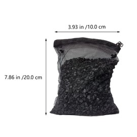 VILLCASE Turtle Filter Premium Activated Carbon Charcoal Pellets with Filter Media Bags for Aquarium Fish Tanks Pond Canister Filter Reef Filters,Black,1 Pack Sponge Filters