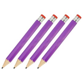 PATIKIL 4 Pcs Wooden Giant Pencil, 13.4 Inch Big Pencil Props Large Funny Novelty Pencils with Cap for Home Decor Office Christmas Party, Purple