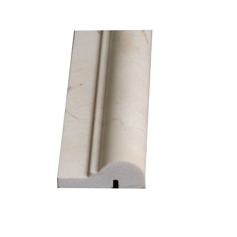 Crema Marfil Chair Rail molding honed 2x12