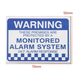 Faderr Warning Security Stickers, 8Pcs Notice Home Monitored Alarm System Stickers Sign Warning Signs Easy Apply Home Notice Monitored Alarm System