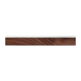 RULER Walnut Ruler with Inorganic Aluminum with Inorganic Wood