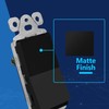 LIDER Black Minimalist Decorator Switch, Frameless Light Switch, On/Off Rocker