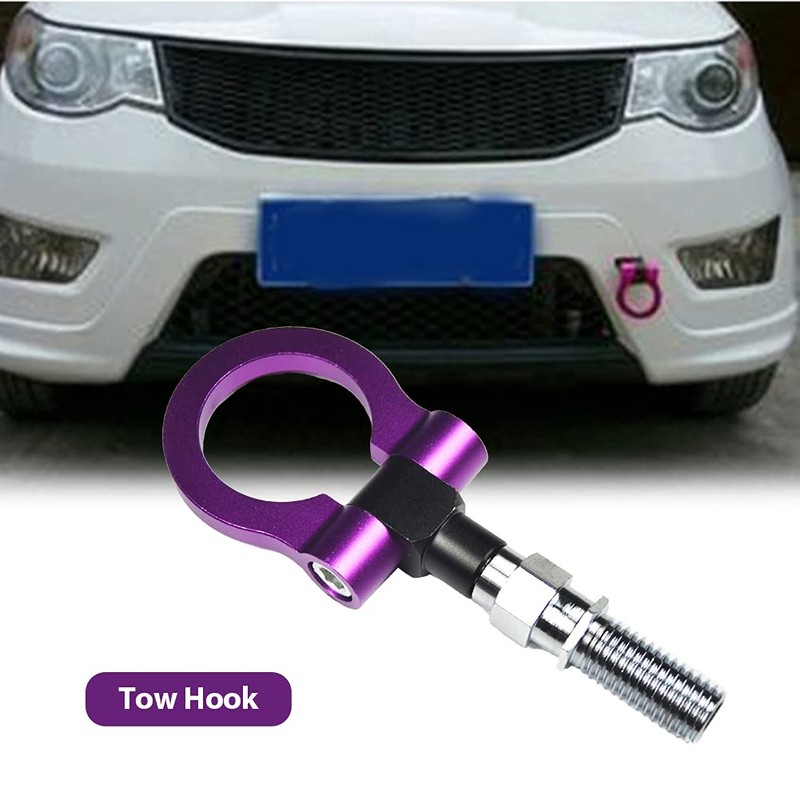 Universal Car Tow Hook Towing Ring Kit, Aluminum Alloy Universal