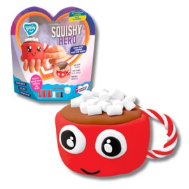 Lovin Create Your Own Squishy Coco Cup - Air Dry Clay Kit with 6 Modelling Clay Sticks, Sponge Base, 1 Modelling Tool - Play Dough Arts and Crafts for Kids Age 3 Years Plus