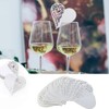 Seat Cards Wedding, White Heart Glass Place Cards, 50 x