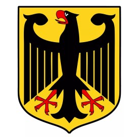 Sticker Tiger Germany German Coat of Arms bumper sticker 4" x 5" BS-506065