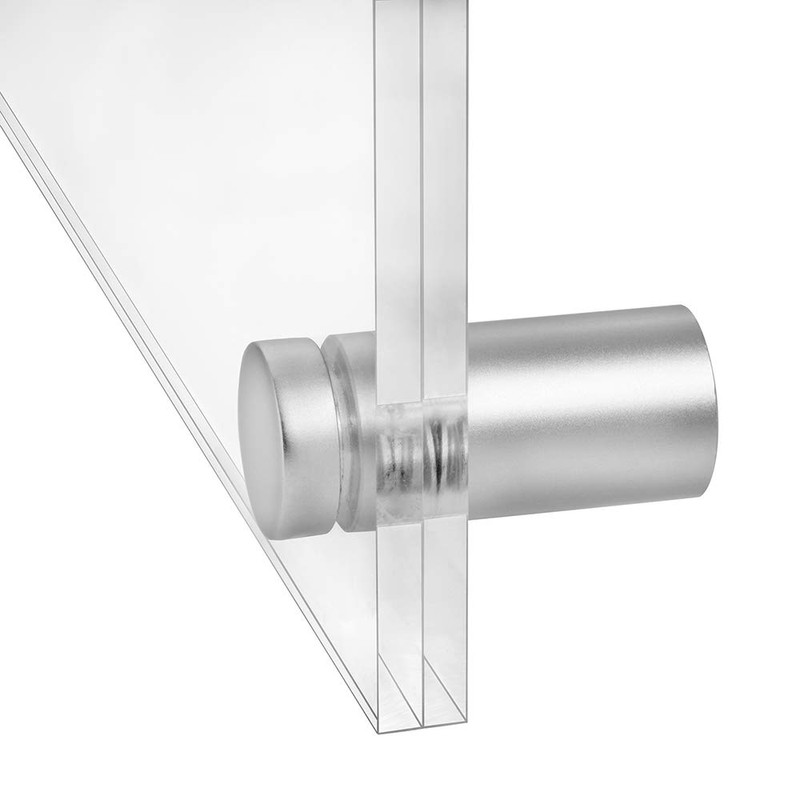Door Sign Acrylic Glass 100 x 100 mm with Four
