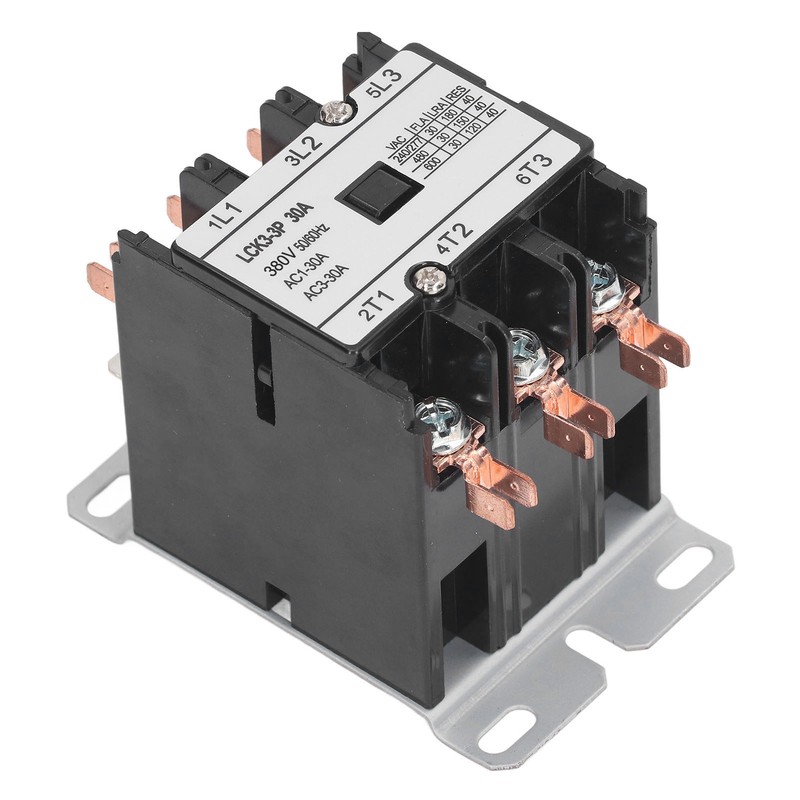 LCK3 3P 30A AC Contactor Heat Resistant PP Shell Silver