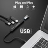 deleyCON USB A HUB 4 Port Splitter - (1x USB