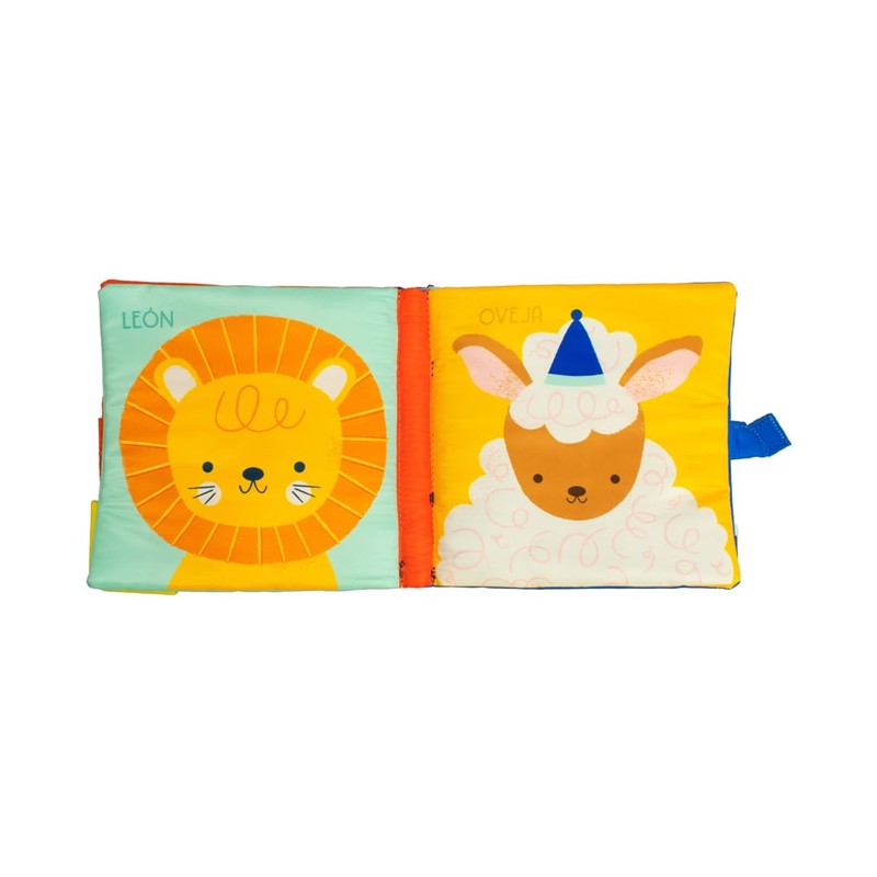 Libro para Bebés de Tela Suave: Gato con Sonaja